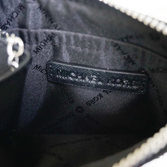Michael Kors JST S Coin Pouch ID Wallet MK Black - Picture 5 of 8